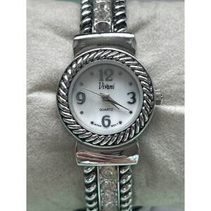 Vivani Silver Tone Women’s Cuff Watch